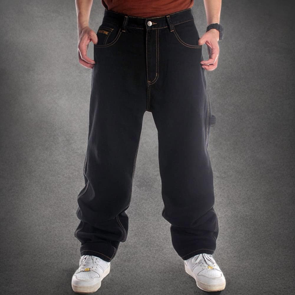 Baggy Jeans for Men Loose Fit Skateboard Pants Street Hip Hop Jeans