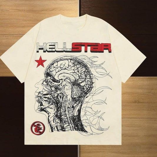 Hellstar T-Shirt "HUMAN DEVELOPEMENT", Gildan T-Shirt Menswear Streetwear Garment