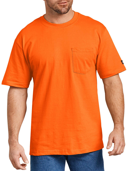 Mens and Big Mens Enhanced Visibility Short Sleeve Heavyweight Pocket T-Shirt