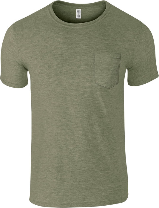 Men'S Tall Pocket T Shirt Soft Blend Fabric